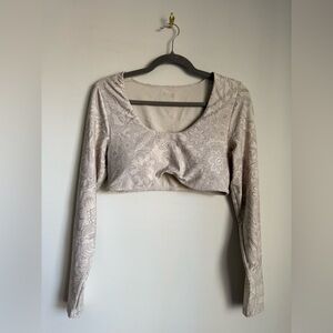 Offline by Aerie Real Me Long Sleeve Cropped Bra Top